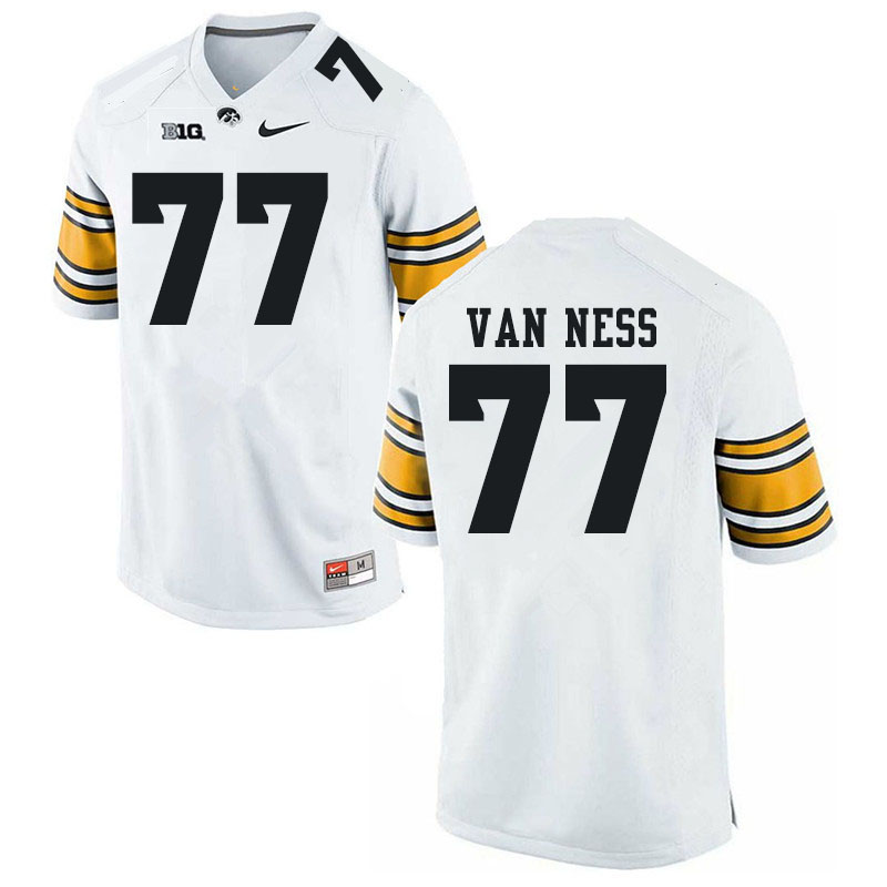 Men #77 Lukas Van Ness Iowa Hawkeyes College Football Jerseys Sale-White